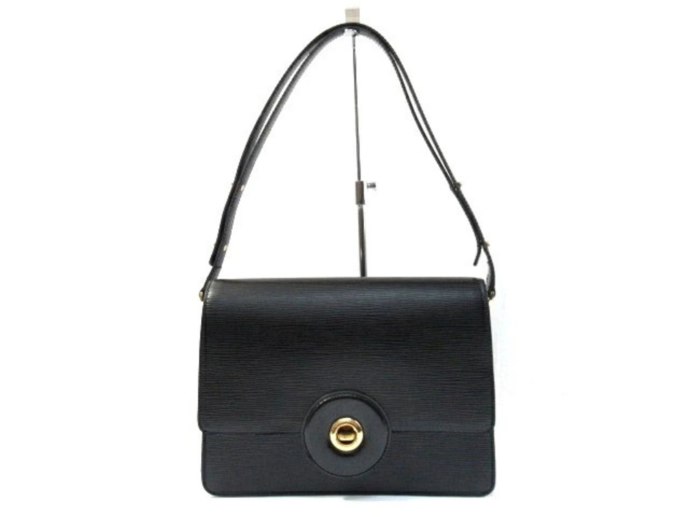 LOUIS VUITTON Bag Shoulder Run Epi Noir Black